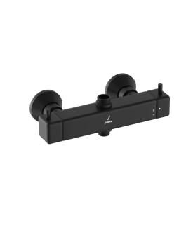 Multifunction Thermostatic Shower Valve with installation kit - Black Matt