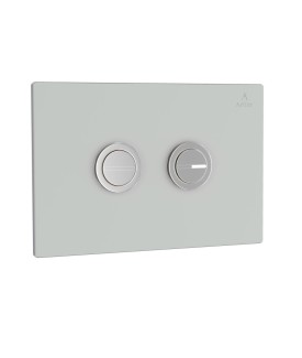 Cilica Pneumatic White Glass Control Plate - Chrome