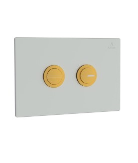 Cilica Pneumatic White Glass Control Plate - Gold Matt PVD