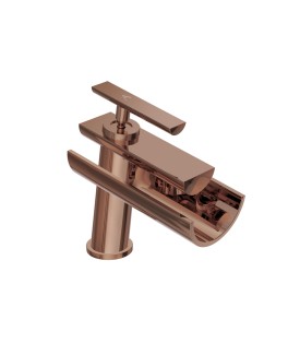 Single Lever Basin Mixer - Blush Gold PVD