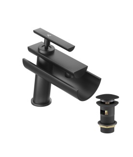 Single Lever Basin Mixer - Black Matt