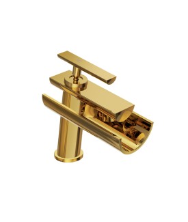 Single Lever Basin Mixer - Gold Bright PVD