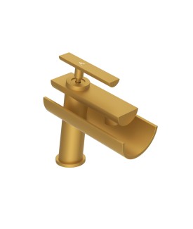 Single Lever Basin Mixer - Gold Matt PVD