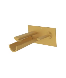 Joystick In-wall Basin Mixer - Gold Matt PVD