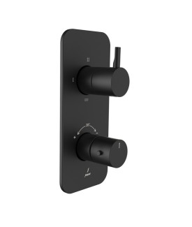 Aquamax 3 Outlet Thermostatic Shower Mixer Trim Kit - Black Chrome