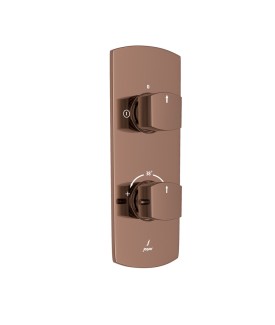 Aquamax 2 Outlet Thermostatic Shower Mixer - Blush Gold PVD