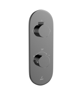 Aquamax 2 Outlet Thermostatic Shower Mixer - Black Chrome