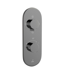 Aquamax 3 Outlet Thermostatic Shower Mixer - Black Chrome