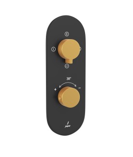 Aquamax 3 Outlet Thermostatic Shower Mixer - Gold Matt PVD | Black Matt