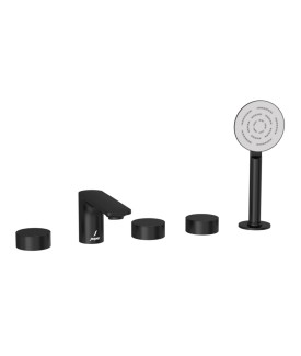 5-Hole Bath & Shower Mixer - Black Matt