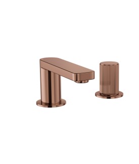 2-Hole Basin Mixer - Blush Gold PVD