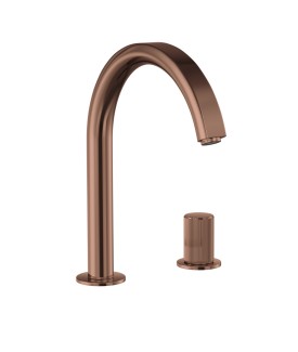 2-Hole Basin Mixer - Blush Gold PVD