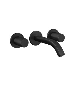 Exposed Part Kit of In-wall 3-Hole Basin Mixer - Black Matt