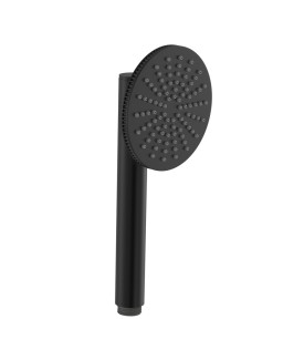 Navia Single Function Round Hand Shower - Black Matt