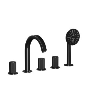 5-Hole Bath & Shower Mixer - Black Pearl PVD