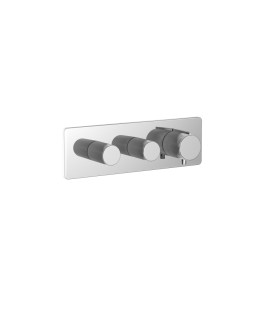 Exposed Part Kit of Thermostatic Shower Mixer - Chrome
