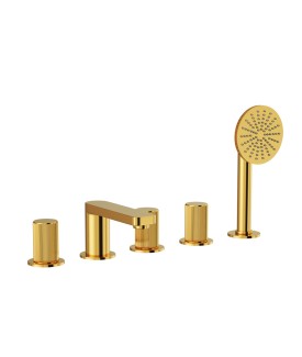 5-Hole Bath & Shower Mixer - Gold Bright PVD