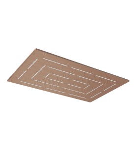 Maze Single Function 190X295mm Rectangular Showerhead - Antique Copper