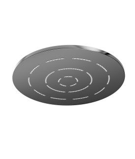 Maze Single Function 200mm Round Showerhead - Black Chrome
