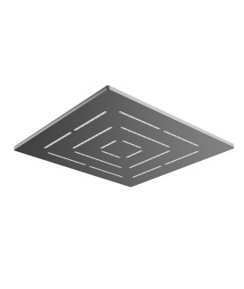 Maze Single Function 200X200mm Square Shower head - Black Chrome