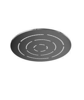 Maze Single Function 240mm Round Showerhead - Black Chrome