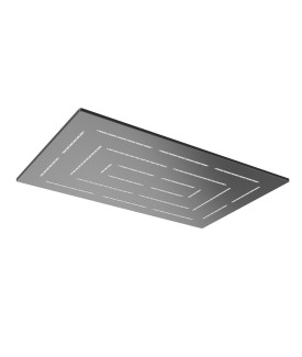 Maze Single Function 190X295mm Rectangular Showerhead - Black Chrome