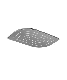 Alive Maze Single Function 200x300mm Showerhead - Black Chrome