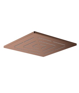 Maze Single Function 200X200mm Square Shower head - Blush Gold PVD
