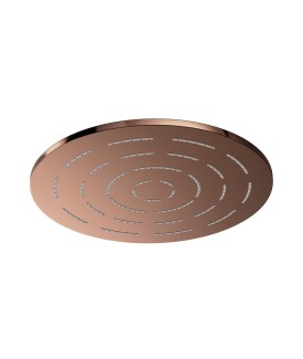 Maze Single Function 240mm Round Showerhead - Blush Gold PVD