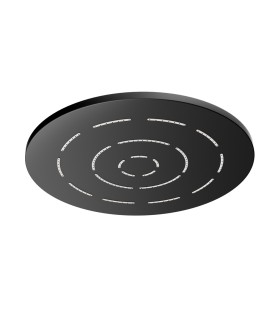 Maze Single Function 200mm Round Showerhead - Black Matt