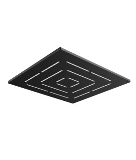 Maze Single Function 200X200mm Square Shower head - Black Matt