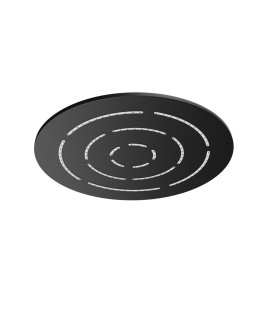 Maze Single Function 240mm Round Showerhead - Black Matt