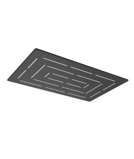 Maze Single Function 190X295mm Rectangular Showerhead - Black Matt