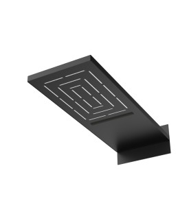 Waterfall Showerhead 552X205X25mm - Black Matt