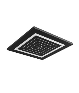 Maze Prime Square Shape Single Function Shower 450 X 450mm - Black Matt