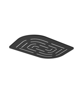 Alive Maze Single Function 200x300mm Showerhead - Black Matt