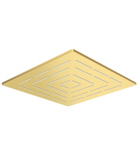 Maze Single Function 300X300mm Maze Square Showerhead - Gold Bright PVD