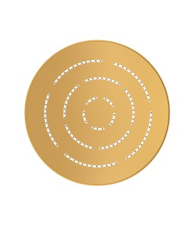 Maze Single Function 200mm Round Showerhead - Gold Matt PVD