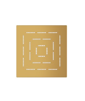Maze Single Function 240X240mm Square Showerhead - Gold Matt PVD