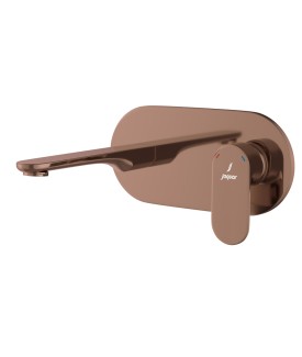2 Hole Wall Mounted Basin Mixer - Blush Gold PVD