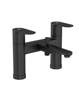 2 Hole H Type Bath and Shower Mixer - Black Matt