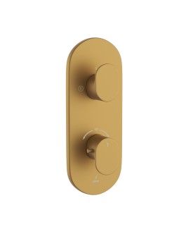 Aquamax 2 Outlet Thermostatic Shower Mixer - Gold Matt PVD