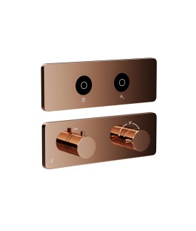 Exposed Part Kit of CLOUD Touch Thermostatic Shower System - Blush Gold PVD