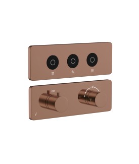 Exposed Part Kit of CLOUD Touch Thermostatic Shower System - Blush Gold PVD