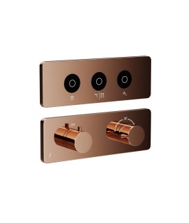 Exposed Part Kit of CLOUD Touch Thermostatic Shower System - Blush Gold PVD