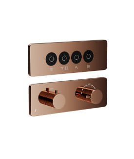 Exposed Part Kit of CLOUD Touch Thermostatic Shower System - Blush Gold PVD