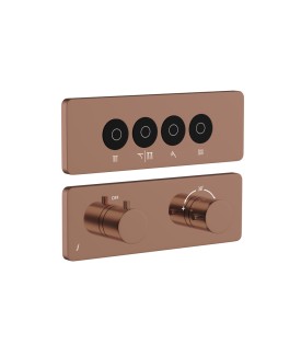Exposed Part Kit of CLOUD Touch Thermostatic Shower System - Blush Gold PVD