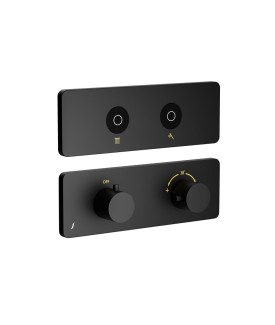 Exposed Part Kit of CLOUD Touch Thermostatic Shower System - Black Matt