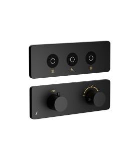Exposed Part Kit of CLOUD Touch Thermostatic Shower System - Black Matt