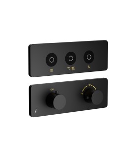Exposed Part Kit of CLOUD Touch Thermostatic Shower System - Black Matt